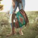 Women Felt Vintage Geometry Pattern Large Capacity Shoulder Bag Tote Handbag With Tassel Women Felt Vintage Geometry Pattern Large Capacity Shoulder Bag Tote Handbag With Tassel