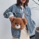 Women Cute Plush Bear Chains Shoulder Bag Crossbody Bag Women Cute Plush Bear Chains Shoulder Bag Crossbody Bag