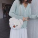 Women Cute Plush Bear Chains Shoulder Bag Crossbody Bag Women Cute Plush Bear Chains Shoulder Bag Crossbody Bag