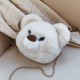 Women Cute Plush Bear Chains Shoulder Bag Crossbody Bag Women Cute Plush Bear Chains Shoulder Bag Crossbody Bag
