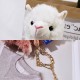 Women Lamb Wool Cute Cartoon 3D Alpaca Shape Soft Creative Small Shoulder Bag Crossbody Bag With Chain Women Lamb Wool Cute Cartoon 3D Alpaca Shape Soft Creative Small Shoulder Bag Crossbody Bag With Chain