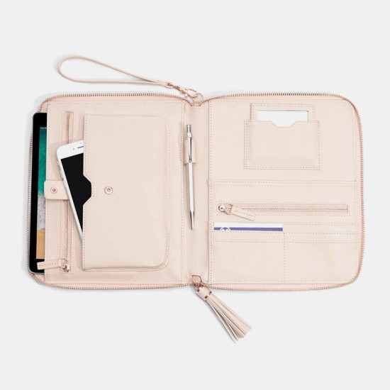Women Leather Solid Color Multifunction Tassel 6 Card Slots Pen Phone Bag Clutch Bag Women Leather Solid Color Multifunction Tassel 6 Card Slots Pen Phone Bag Clutch Bag