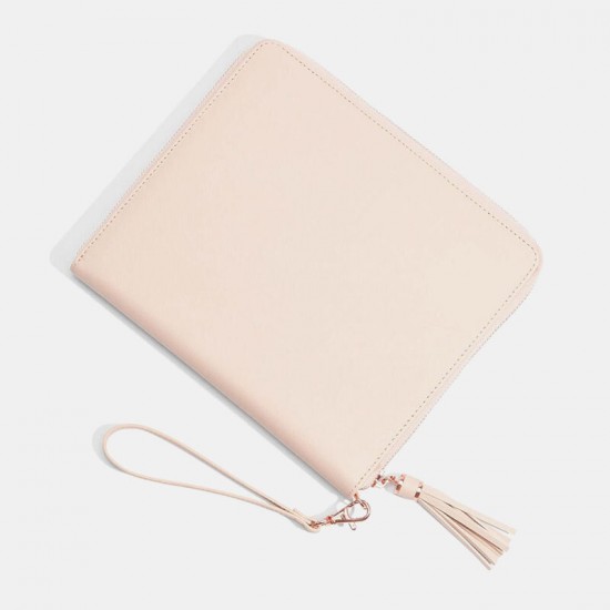 Women Leather Solid Color Multifunction Tassel 6 Card Slots Pen Phone Bag Clutch Bag Women Leather Solid Color Multifunction Tassel 6 Card Slots Pen Phone Bag Clutch Bag