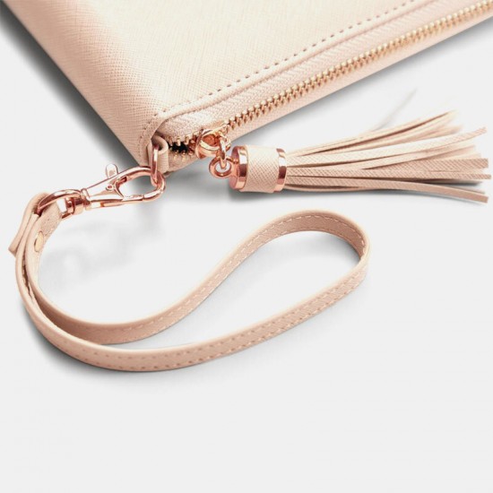 Women Leather Solid Color Multifunction Tassel 6 Card Slots Pen Phone Bag Clutch Bag Women Leather Solid Color Multifunction Tassel 6 Card Slots Pen Phone Bag Clutch Bag