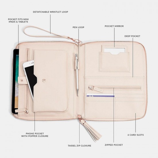 Women Leather Solid Color Multifunction Tassel 6 Card Slots Pen Phone Bag Clutch Bag Women Leather Solid Color Multifunction Tassel 6 Card Slots Pen Phone Bag Clutch Bag