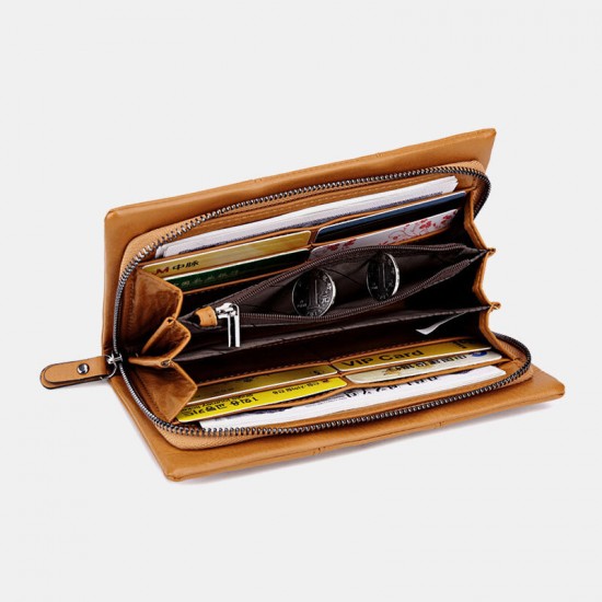 Women Faux Leather Retro Large Capacity 6.3 Inch Phone Bag Multi-slot Card Holder Clutch Wallet Women Faux Leather Retro Large Capacity 6.3 Inch Phone Bag Multi-slot Card Holder Clutch Wallet