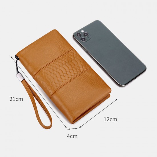 Women Faux Leather Retro Large Capacity 6.3 Inch Phone Bag Multi-slot Card Holder Clutch Wallet Women Faux Leather Retro Large Capacity 6.3 Inch Phone Bag Multi-slot Card Holder Clutch Wallet