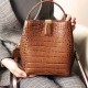 Women Genuine Leather Cowhide Alligator Pattern Vintage Casual Multi-carry Handbag Crossbody Bag Women Genuine Leather Cowhide Alligator Pattern Vintage Casual Multi-carry Handbag Crossbody Bag