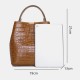 Women Genuine Leather Cowhide Alligator Pattern Vintage Casual Multi-carry Handbag Crossbody Bag Women Genuine Leather Cowhide Alligator Pattern Vintage Casual Multi-carry Handbag Crossbody Bag