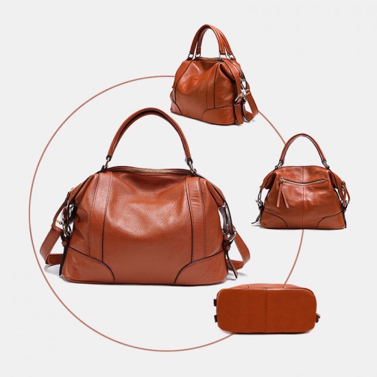 Women Genuine Leather Cowhide Vintage Travel Outdoor Multi-carry Large Capacity Storage Bag Handbag Crossbody Bag Women Genuine Leather Cowhide Vintage Travel Outdoor Multi-carry Large Capacity Storage Bag Handbag Crossbody Bag