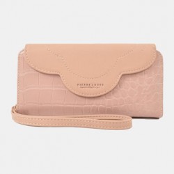 Women Faux Leather Alligator Pattern Large Capacity 6.3 Inch Phone Bag Clutch Bag Wallet