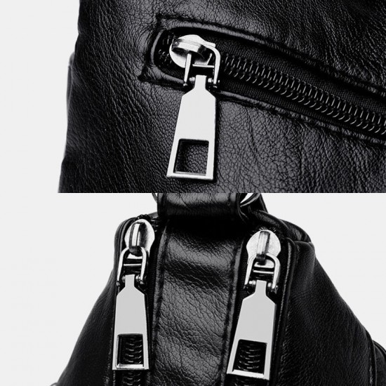 Women PU Leather Retro Casual Large Capacity Multi-Pocket French Handbag Crossbody Bags Women PU Leather Retro Casual Large Capacity Multi-Pocket French Handbag Crossbody Bags