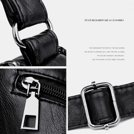 Women PU Leather Retro Casual Large Capacity Multi-Pocket French Handbag Crossbody Bags Women PU Leather Retro Casual Large Capacity Multi-Pocket French Handbag Crossbody Bags