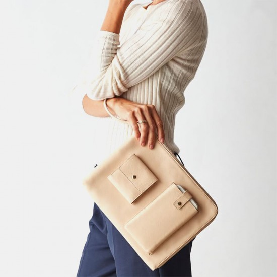 Women PU Leather Multifunction Multi-pockets Business Clutches Bag Women PU Leather Multifunction Multi-pockets Business Clutches Bag