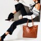 Women PU Leather Spring Vintage Large Capacity Shoulder Bag Handbag Tote Women PU Leather Spring Vintage Large Capacity Shoulder Bag Handbag Tote