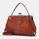 Women PU Leather Large Capacity Vintage Lock Handbag Crossbody Bag Satchel Bag Women PU Leather Large Capacity Vintage Lock Handbag Crossbody Bag Satchel Bag