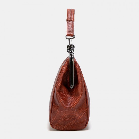Women PU Leather Large Capacity Vintage Lock Handbag Crossbody Bag Satchel Bag Women PU Leather Large Capacity Vintage Lock Handbag Crossbody Bag Satchel Bag