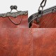 Women PU Leather Large Capacity Vintage Lock Handbag Crossbody Bag Satchel Bag Women PU Leather Large Capacity Vintage Lock Handbag Crossbody Bag Satchel Bag