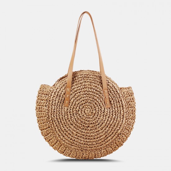 Women Simplicity Stripe Straw Bag Handbags Tote Retro Beach Bag Women Simplicity Stripe Straw Bag Handbags Tote Retro Beach Bag