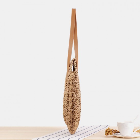 Women Simplicity Stripe Straw Bag Handbags Tote Retro Beach Bag Women Simplicity Stripe Straw Bag Handbags Tote Retro Beach Bag