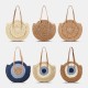 Women Simplicity Stripe Straw Bag Handbags Tote Retro Beach Bag Women Simplicity Stripe Straw Bag Handbags Tote Retro Beach Bag