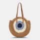 Women Simplicity Stripe Straw Bag Handbags Tote Retro Beach Bag Women Simplicity Stripe Straw Bag Handbags Tote Retro Beach Bag