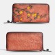 Women Genuine Leather Wallet Floral Embossed Pattern Retro Long Coin Purse Money Wallets Clutch Bags Women Genuine Leather Wallet Floral Embossed Pattern Retro Long Coin Purse Money Wallets Clutch Bags
