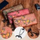 Women Genuine Leather Wallet Floral Embossed Pattern Retro Long Coin Purse Money Wallets Clutch Bags Women Genuine Leather Wallet Floral Embossed Pattern Retro Long Coin Purse Money Wallets Clutch Bags