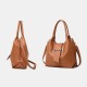 3 PCS PU Leather Vintage Solid Large Capacity Wallet Clutch Bag Phone Bag Handbag Crossbody Bag Shoulder Bag 3 PCS PU Leather Vintage Solid Large Capacity Wallet Clutch Bag Phone Bag Handbag Crossbody Bag Shoulder Bag