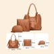 3 PCS PU Leather Vintage Solid Large Capacity Wallet Clutch Bag Phone Bag Handbag Crossbody Bag Shoulder Bag 3 PCS PU Leather Vintage Solid Large Capacity Wallet Clutch Bag Phone Bag Handbag Crossbody Bag Shoulder Bag