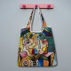 Women Abstract Figures Pattern Print Handbag Shoulder Bag Lightweight Shopping Cloth Bags Women Abstract Figures Pattern Print Handbag Shoulder Bag Lightweight Shopping Cloth Bags