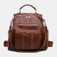 Women PU Leather Large Capacity Multi-pocket Retro Messenger Backpack Crossbody Bag Shoulder Bag Women PU Leather Large Capacity Multi-pocket Retro Messenger Backpack Crossbody Bag Shoulder Bag