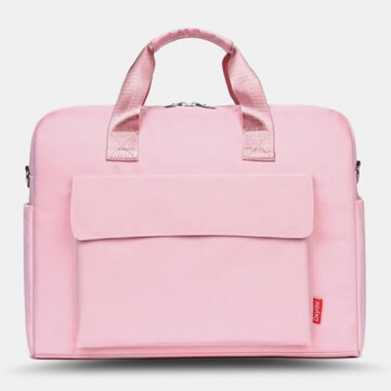 Women Canvas Solid Color Large Capacity 14 inch Laptops Bag Multi-compartment Handbag Briefcase Women Canvas Solid Color Large Capacity 14 inch Laptops Bag Multi-compartment Handbag Briefcase