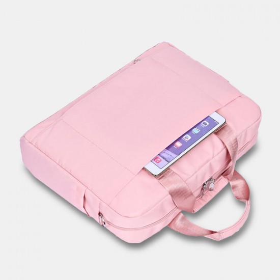 Women Canvas Solid Color Large Capacity 14 inch Laptops Bag Multi-compartment Handbag Briefcase Women Canvas Solid Color Large Capacity 14 inch Laptops Bag Multi-compartment Handbag Briefcase