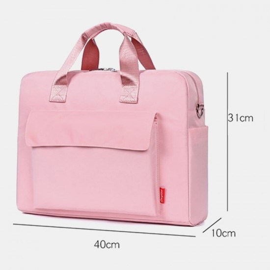 Women Canvas Solid Color Large Capacity 14 inch Laptops Bag Multi-compartment Handbag Briefcase Women Canvas Solid Color Large Capacity 14 inch Laptops Bag Multi-compartment Handbag Briefcase