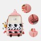 5 PCS Canvas Preppy Cow Pattern Multifunction Combination Bag Backpack Tote Crossbody Bag Clutch Wallet 5 PCS Canvas Preppy Cow Pattern Multifunction Combination Bag Backpack Tote Crossbody Bag Clutch Wallet
