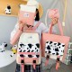 5 PCS Canvas Preppy Cow Pattern Multifunction Combination Bag Backpack Tote Crossbody Bag Clutch Wallet 5 PCS Canvas Preppy Cow Pattern Multifunction Combination Bag Backpack Tote Crossbody Bag Clutch Wallet