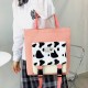 5 PCS Canvas Preppy Cow Pattern Multifunction Combination Bag Backpack Tote Crossbody Bag Clutch Wallet 5 PCS Canvas Preppy Cow Pattern Multifunction Combination Bag Backpack Tote Crossbody Bag Clutch Wallet