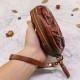 Women Vegetable Tanned Leather Fold Small Wallets Retro Zipper Clutch Bag Card Holder Coin Purse Women Vegetable Tanned Leather Fold Small Wallets Retro Zipper Clutch Bag Card Holder Coin Purse