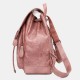Women PU Leather Multi-pockets Inner Magnetic Button Backpack Vintage Simple Drawstring Hasp Laptop Bag Women PU Leather Multi-pockets Inner Magnetic Button Backpack Vintage Simple Drawstring Hasp Laptop Bag