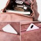Women PU Leather Multi-pockets Inner Magnetic Button Backpack Vintage Simple Drawstring Hasp Laptop Bag Women PU Leather Multi-pockets Inner Magnetic Button Backpack Vintage Simple Drawstring Hasp Laptop Bag