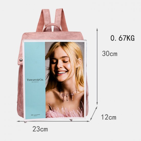 Women PU Leather Multi-pockets Inner Magnetic Button Backpack Vintage Simple Drawstring Hasp Laptop Bag Women PU Leather Multi-pockets Inner Magnetic Button Backpack Vintage Simple Drawstring Hasp Laptop Bag