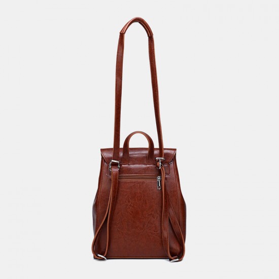Women Soild Color Anti-theft Large Capacity Backpack Multifunction All-Match Shoulder Bag Crossbody Bags Handbag Women Soild Color Anti-theft Large Capacity Backpack Multifunction All-Match Shoulder Bag Crossbody Bags Handbag