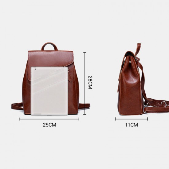 Women Soild Color Anti-theft Large Capacity Backpack Multifunction All-Match Shoulder Bag Crossbody Bags Handbag Women Soild Color Anti-theft Large Capacity Backpack Multifunction All-Match Shoulder Bag Crossbody Bags Handbag