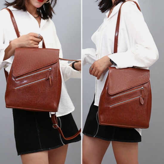 Women Soild Color Anti-theft Large Capacity Backpack Multifunction All-Match Shoulder Bag Crossbody Bags Handbag Women Soild Color Anti-theft Large Capacity Backpack Multifunction All-Match Shoulder Bag Crossbody Bags Handbag