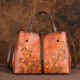 Women Floral Pattern Embossed Vegetable TannedLeather Crossbody Bags Retro Large Capacity Genuine Leather Shoulder Bag Handbag Women Floral Pattern Embossed Vegetable TannedLeather Crossbody Bags Retro Large Capacity Genuine Leather Shoulder Bag Handbag