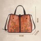 Women Floral Pattern Embossed Vegetable TannedLeather Crossbody Bags Retro Large Capacity Genuine Leather Shoulder Bag Handbag Women Floral Pattern Embossed Vegetable TannedLeather Crossbody Bags Retro Large Capacity Genuine Leather Shoulder Bag Handbag