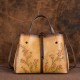 Women Floral Pattern Embossed Vegetable TannedLeather Crossbody Bags Retro Large Capacity Genuine Leather Shoulder Bag Handbag Women Floral Pattern Embossed Vegetable TannedLeather Crossbody Bags Retro Large Capacity Genuine Leather Shoulder Bag Handbag