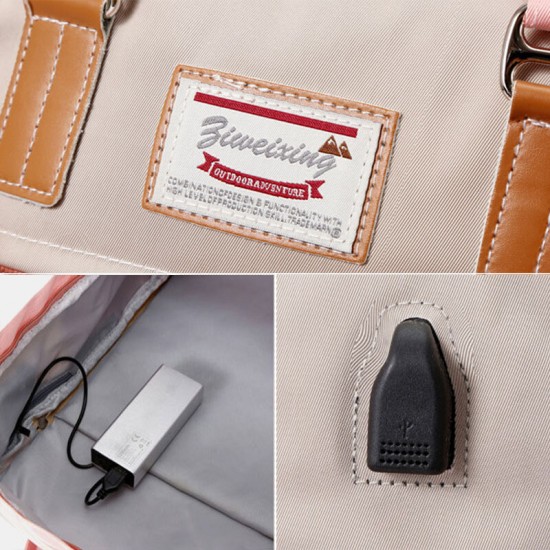 Women Nylon USB Charging Multi-pocket Large Capacity Backpack Casual Simple Waterproof 14 Inch Laptop Bag Women Nylon USB Charging Multi-pocket Large Capacity Backpack Casual Simple Waterproof 14 Inch Laptop Bag