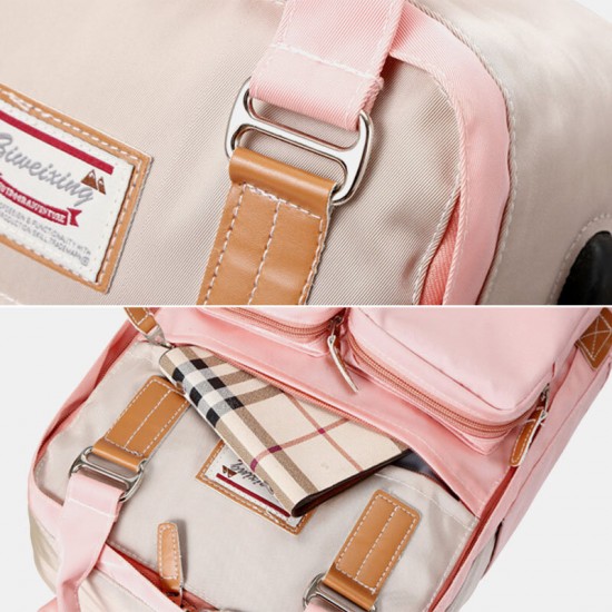 Women Nylon USB Charging Multi-pocket Large Capacity Backpack Casual Simple Waterproof 14 Inch Laptop Bag Women Nylon USB Charging Multi-pocket Large Capacity Backpack Casual Simple Waterproof 14 Inch Laptop Bag